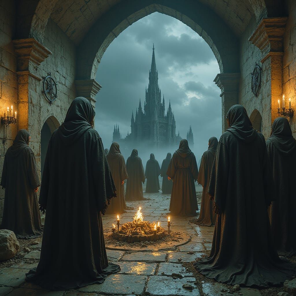 Eldritch Cultists Pay Homage to the Great Old Ones in a Dark...