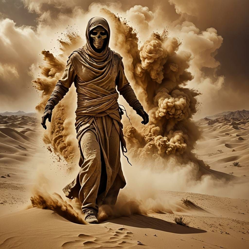 Mummy Emerges from Desert Storm