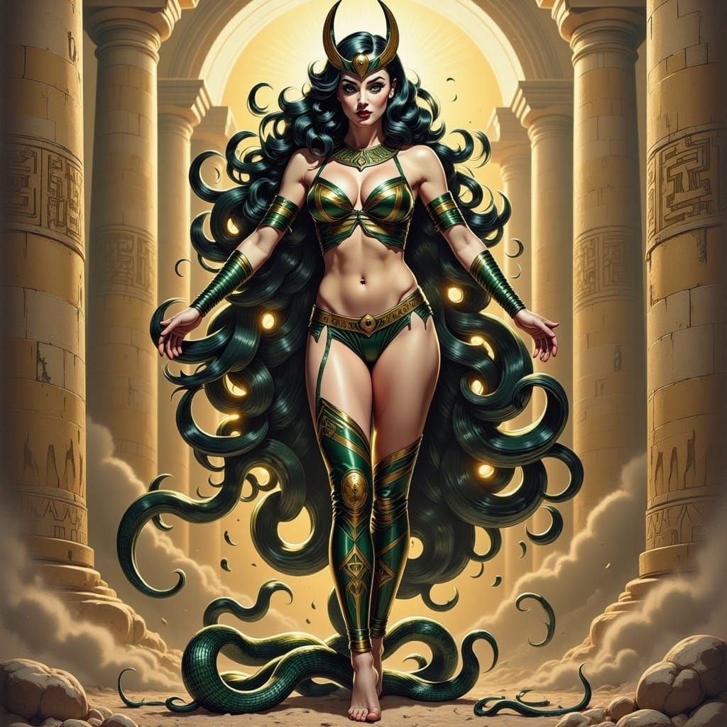 Egyptian Supervillainess with Cobra Crown