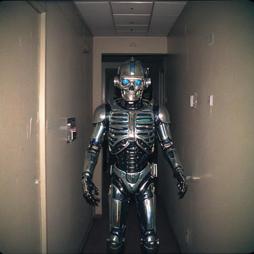 Bismuth Human Fuses with Motel Wall: 80s VHS Style