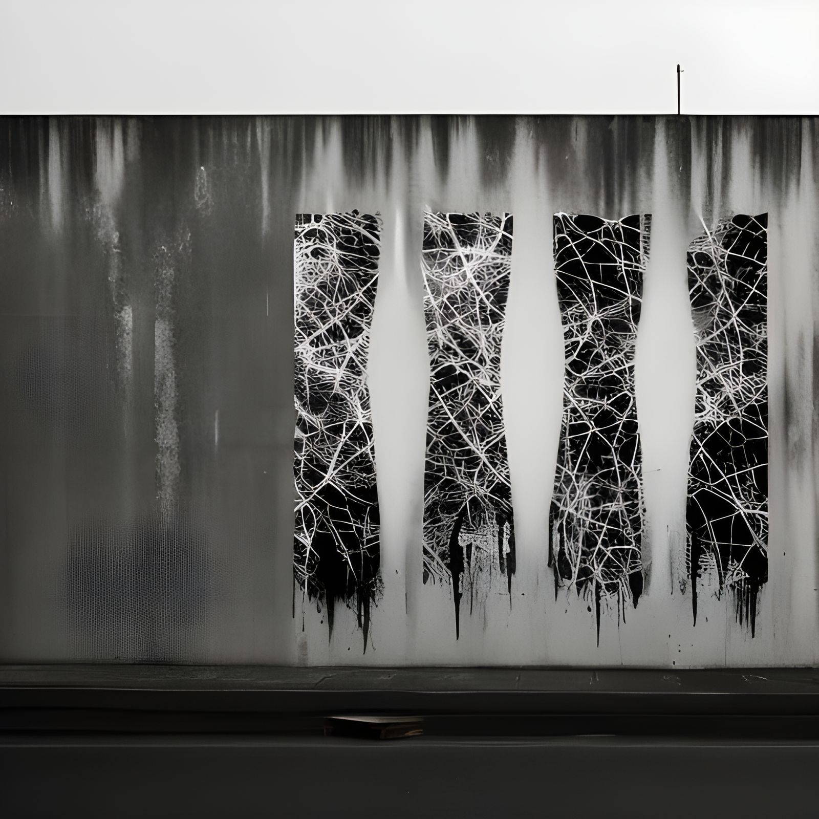 High Contrast Portrait with Ears and Urban Ruins