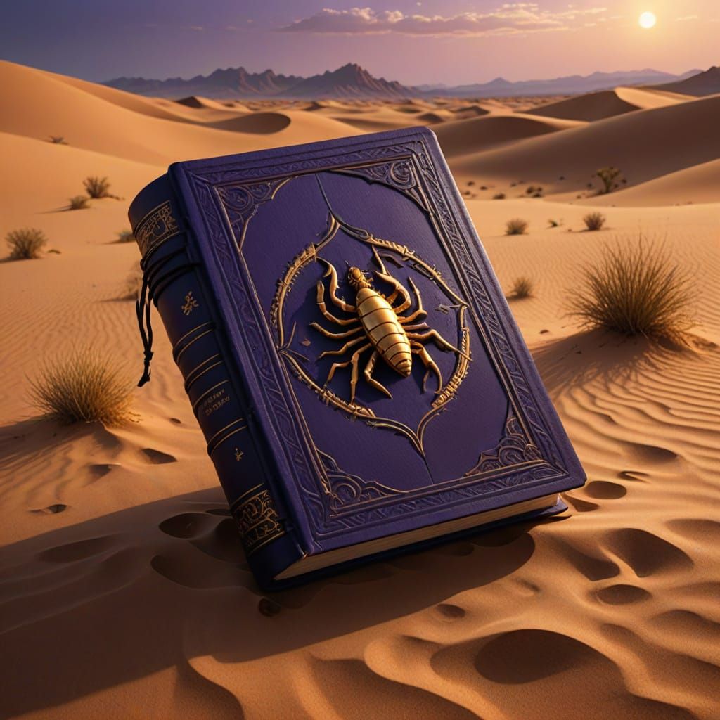 Fantasy Book Cover in Golden Desert Sand