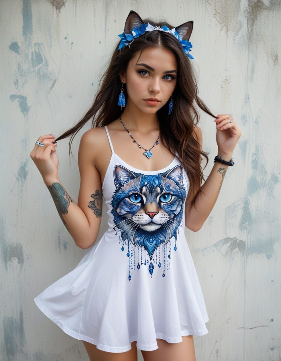 Mystical Warrior Woman in Iridescent Scales and Gears