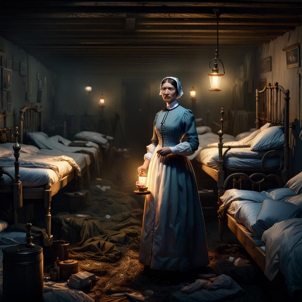 Florence Nightingale in Field Hospital, Maximalist Art