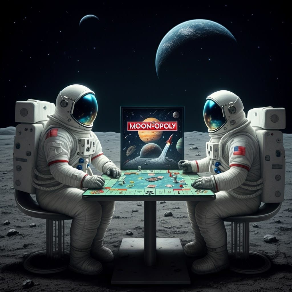 Moonopoly in Futuristic Space Station Style