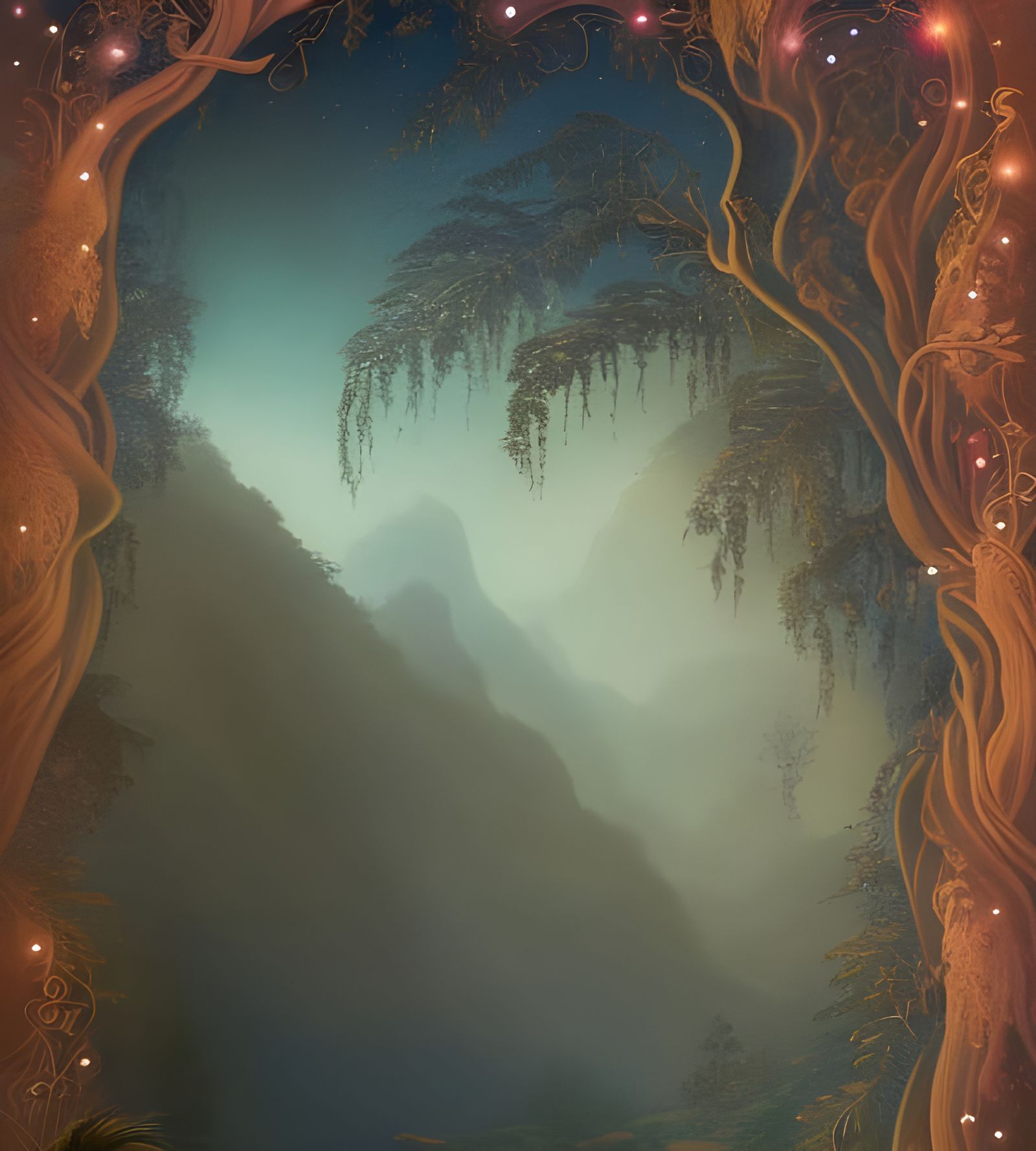 Magical Sierra Madre Rainforest: A Digital Painting