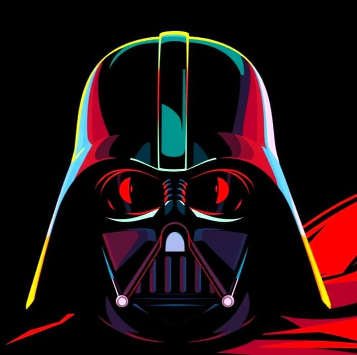 Darth Vader: Minimalist Vector Illustration