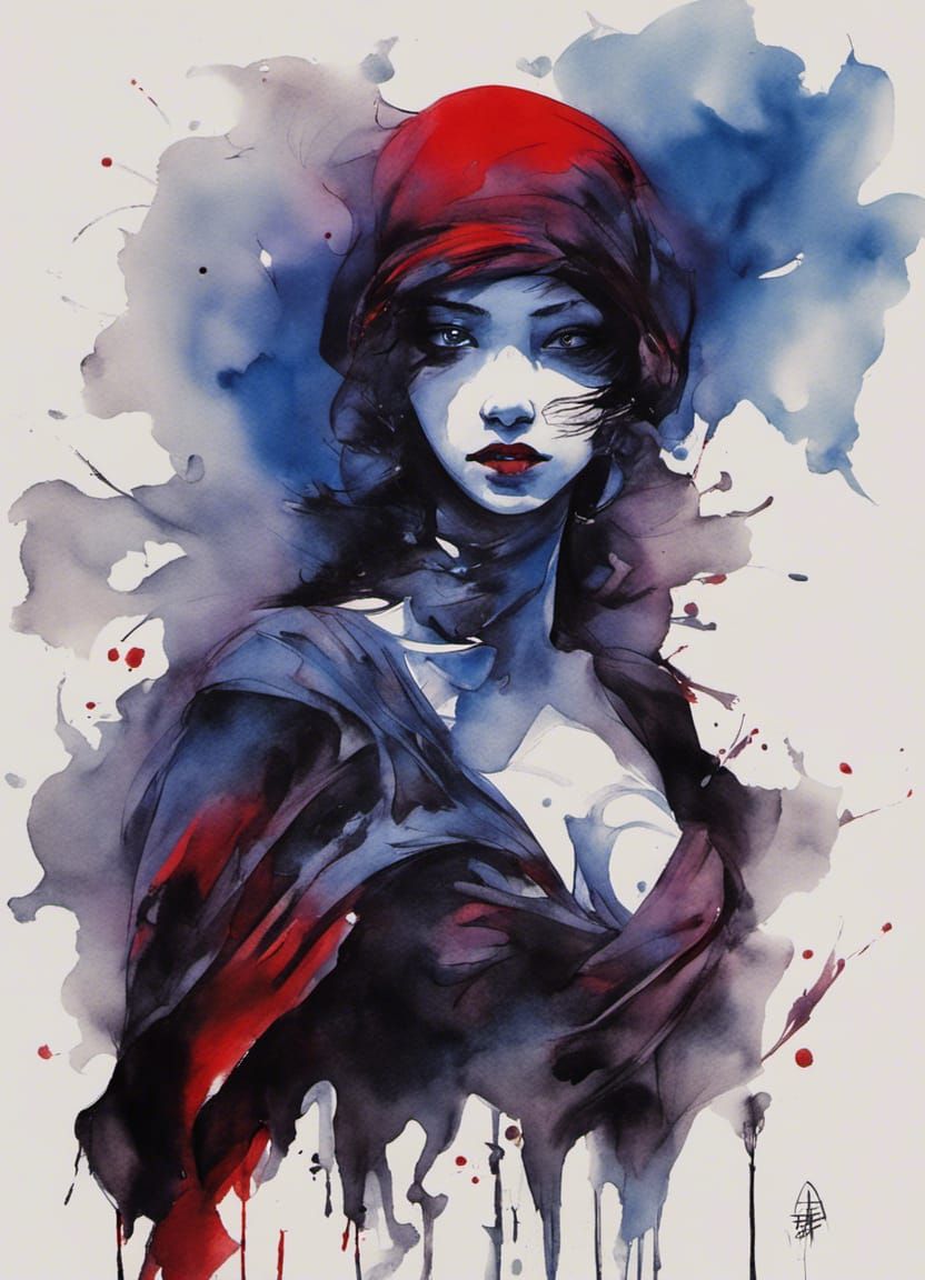 Wraith in Modern European Ink Art