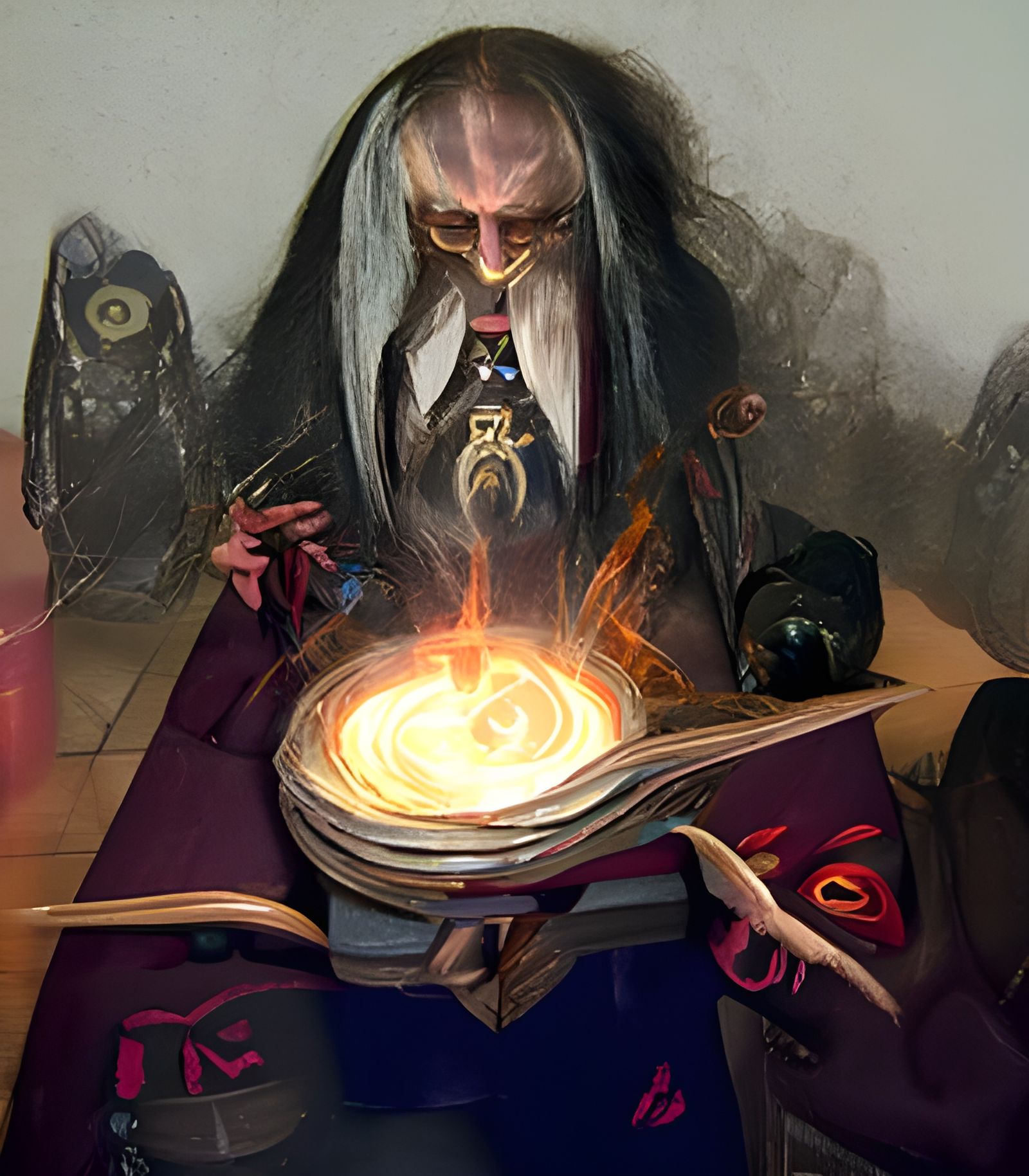 Enchanting Emperor of Spells in Digital Oil Painting