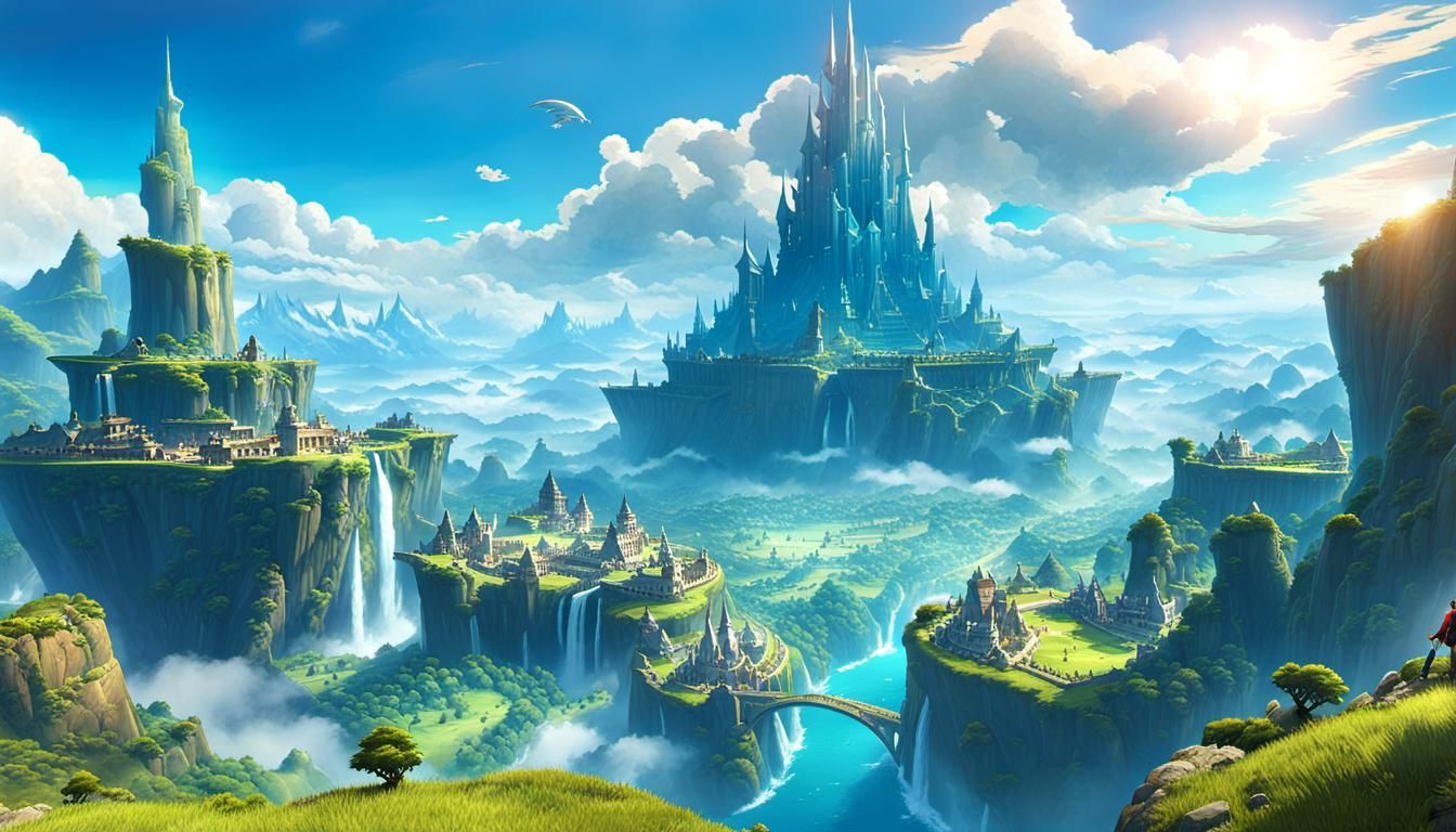 High Fantasy Video Game World with Amazing Magic