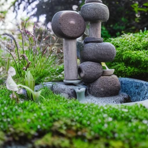 Japanese Garden with Shishi Odoshi Water Feature