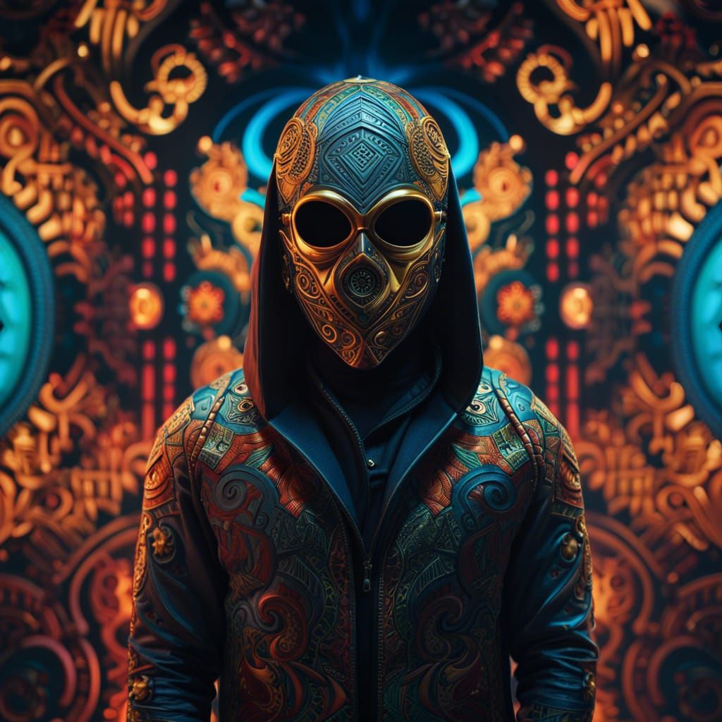 Masked Man in Dramatic Digital Matte Painting
