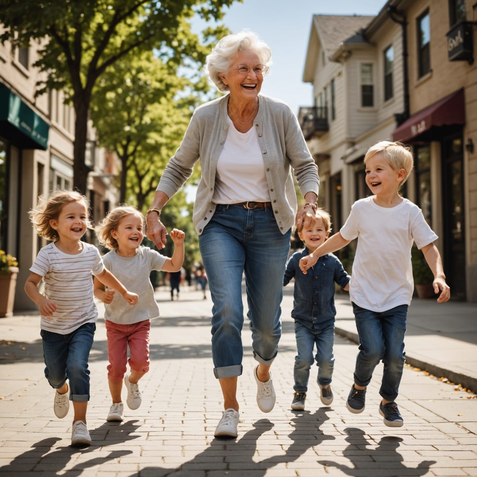 Grandmother's Hopscotch Game: A Heartwarming Family Moment