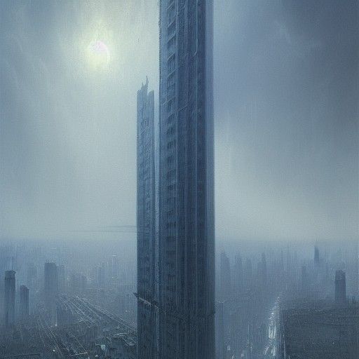 Gothic Horror Skyscrapers in Gustave Doré Style