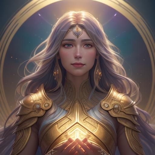 Celestial Goddess Portrait in Unreal Engine 5 Style