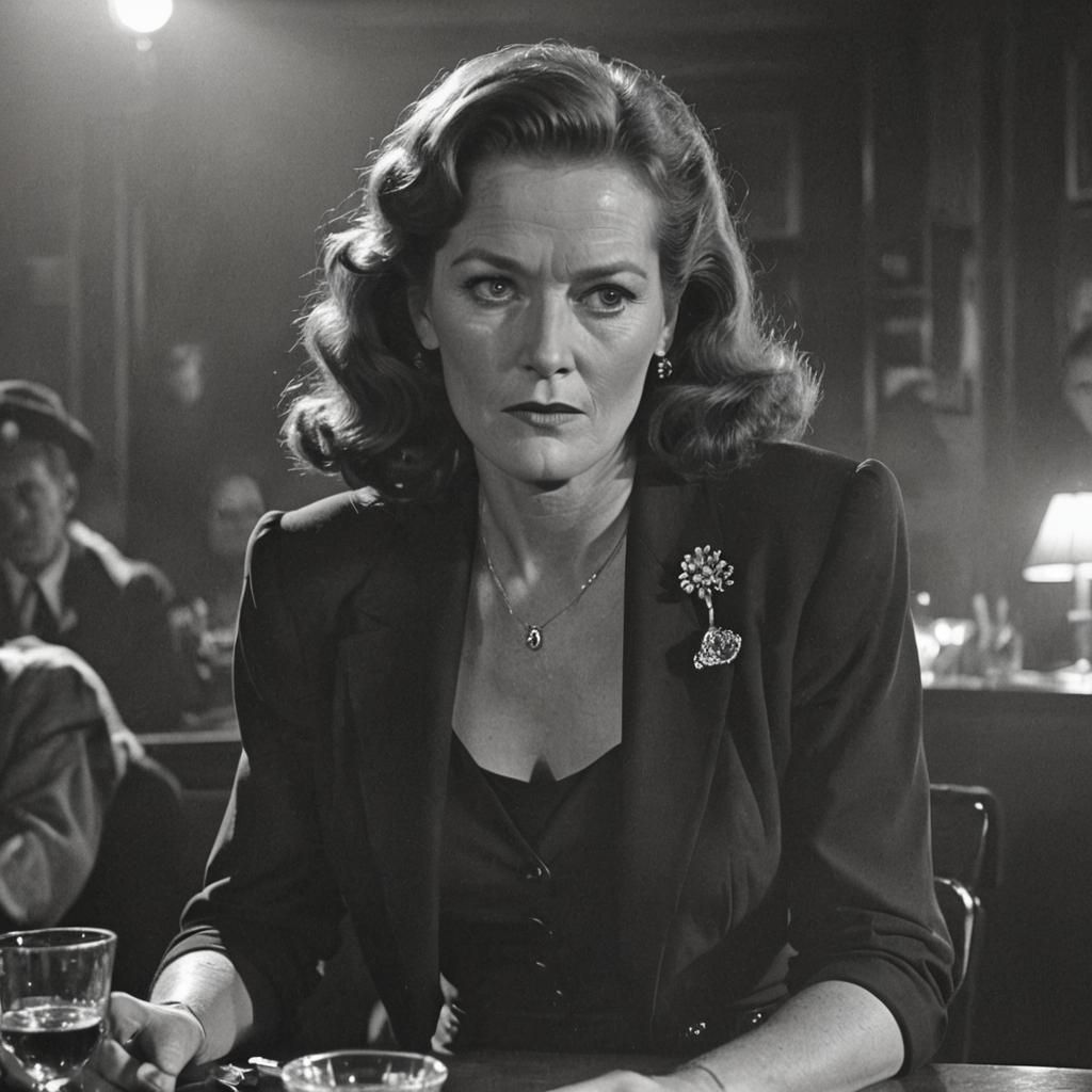 Louise Jameson in Film Noir Style