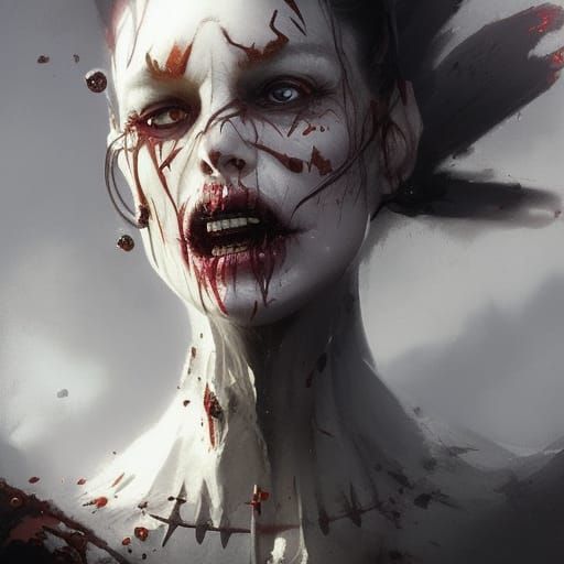 Day of the Dead Queen Portrait in Artstation Style