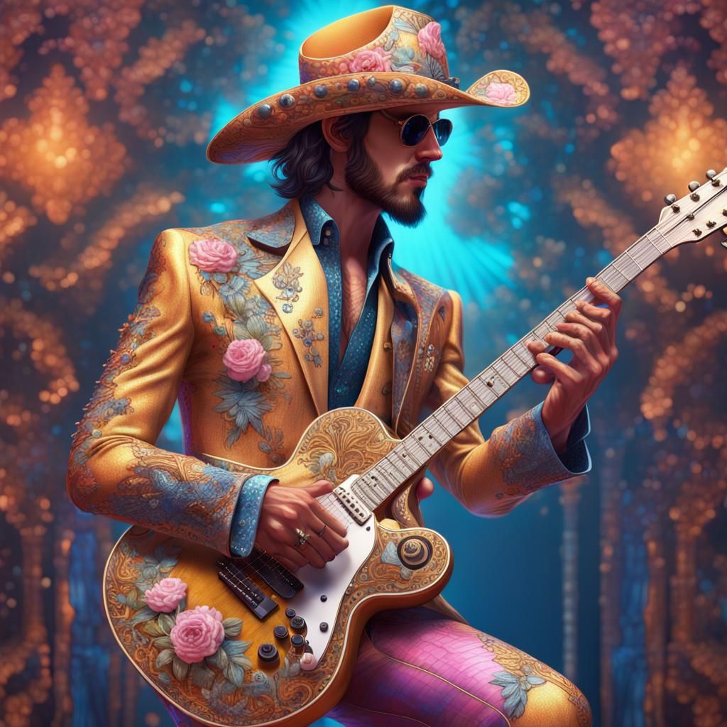 Country Singer in Nudie Suit, Maximalist Art