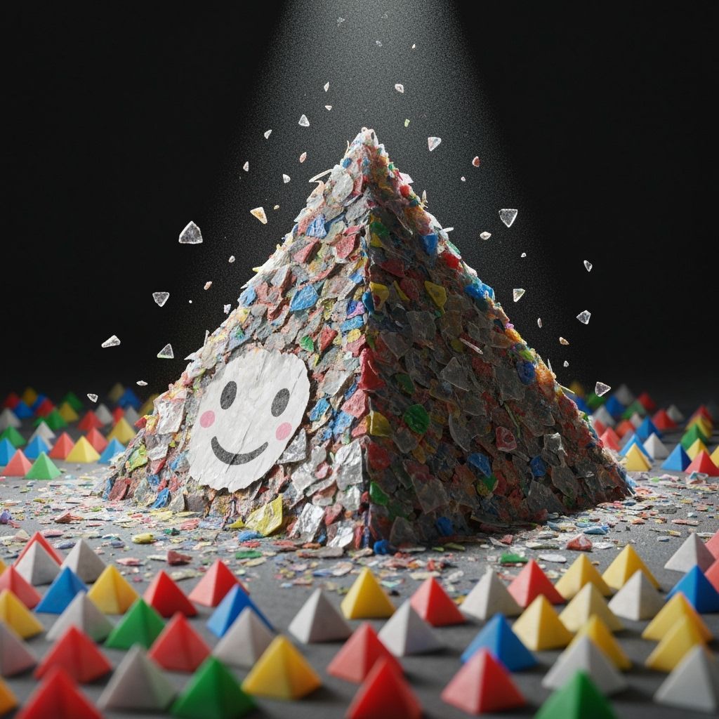 Melting Pyramid of Dust and Plastic Shards