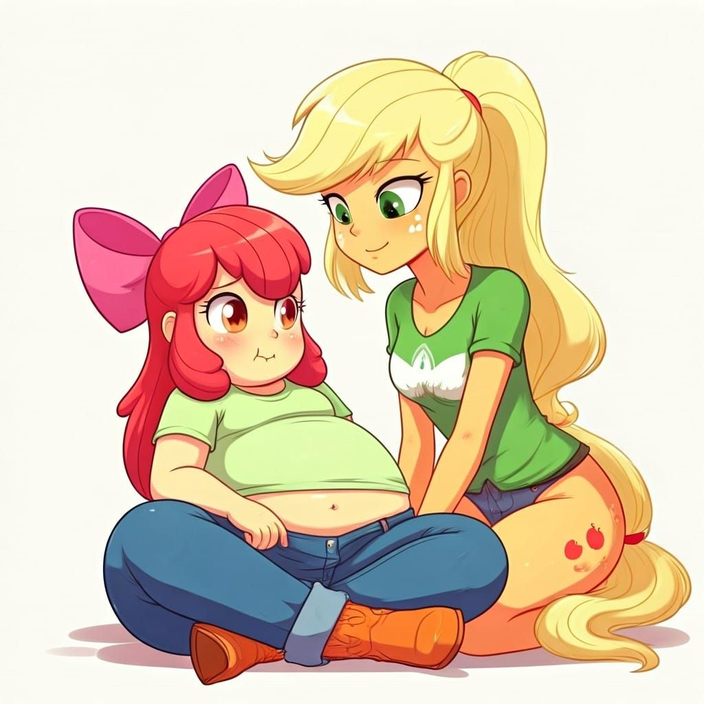 Applebloom's Apple Pie Feast: An Anime Key Visual