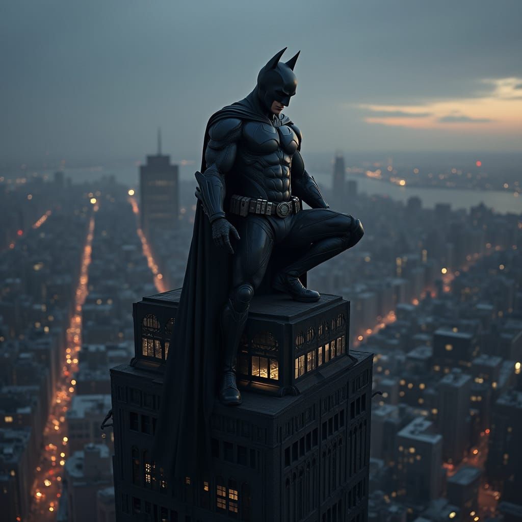 Cyberpunk Vigilante Unveiled at Dusk