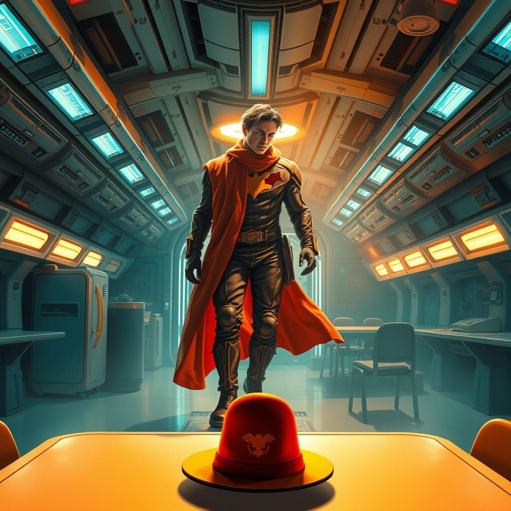 John Constantine in Space Station Cafeteria, Iconic Costume