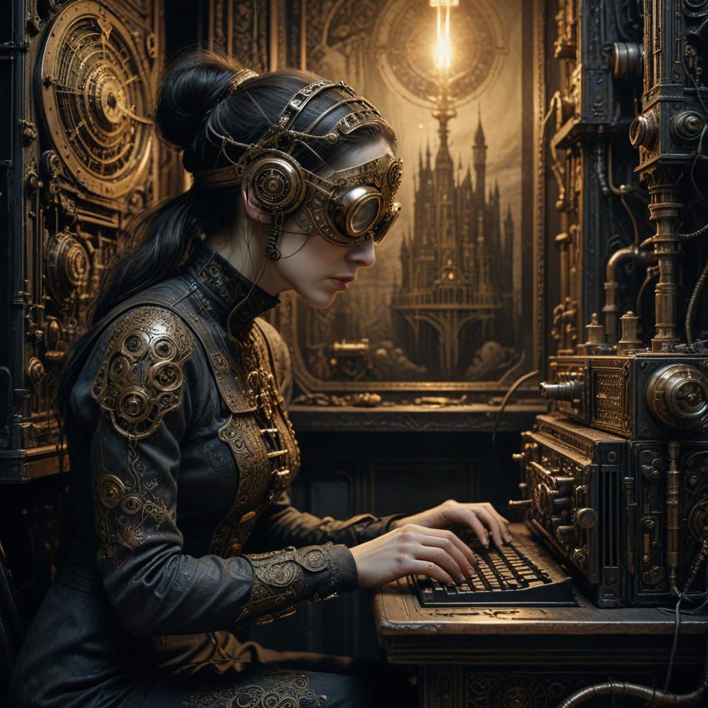 Victorian Inventress Works in Steam-Powered Lair