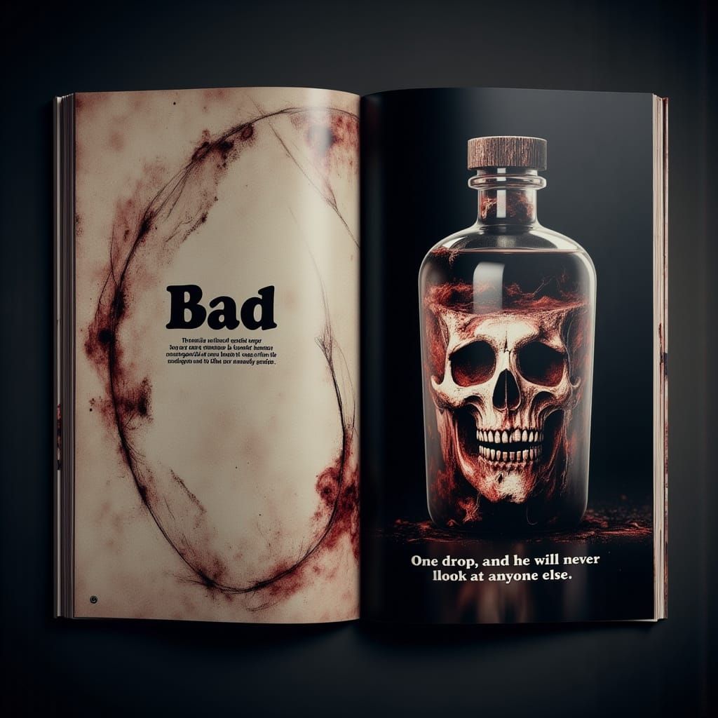 Dark Perfume Advertisement in Morbid CGI Style