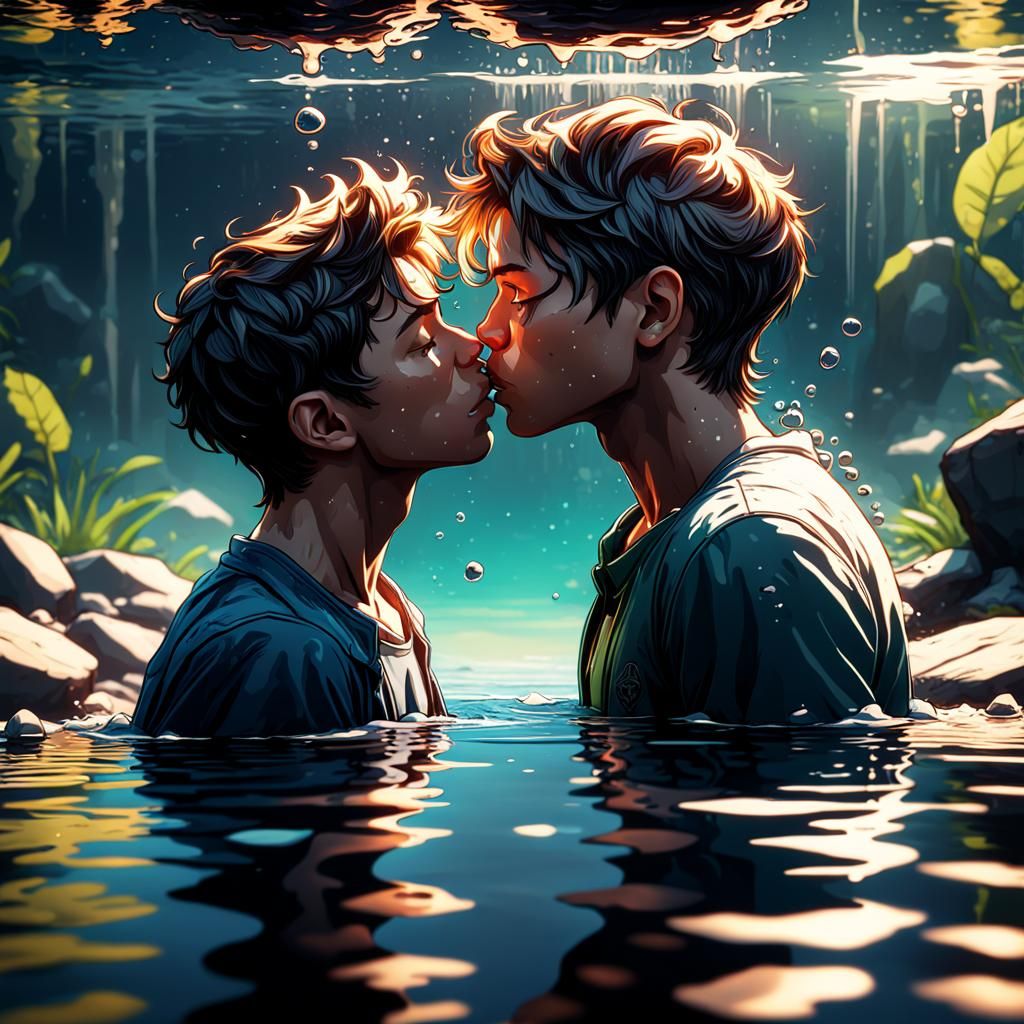 Boy and Reflection: Hyperdetailed Concept Art