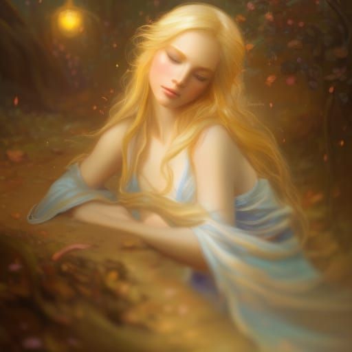 Ethereal Elf Portrait in Hyperdetailed Fantasy Style