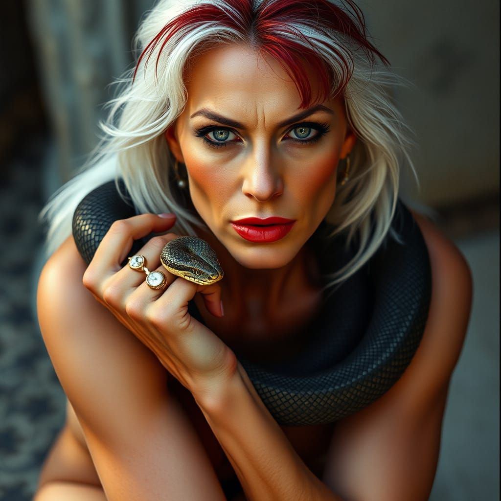 Seductive Matron of the Port City, 80s Sword and Sorcery Sty...