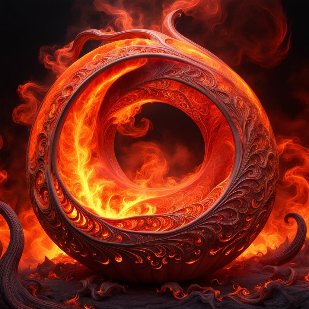 Fiery Hellscape Inside Gourd, CGI Visual Effects