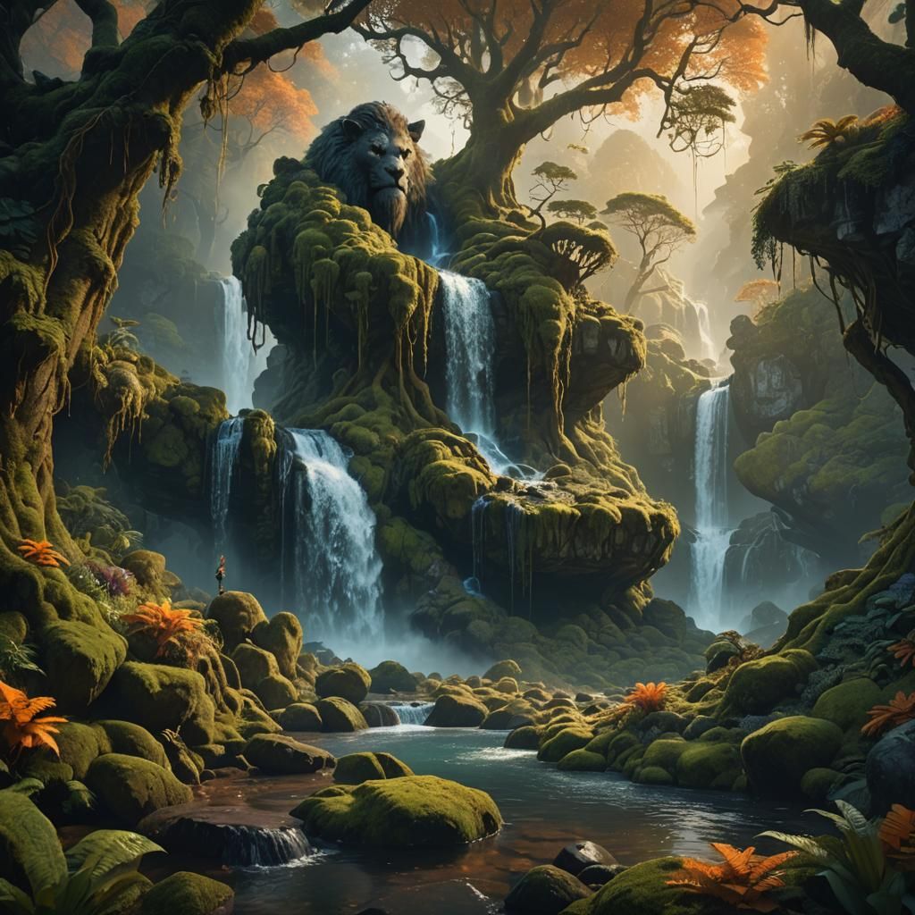 Beauty and Beast at Hidden Waterfall