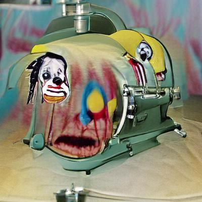 Crying Clown Trapped in Iron Lung