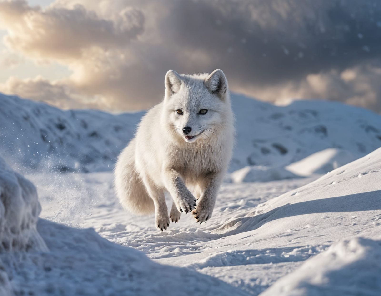 Arctic Fox Hunting Mouse Under Snow, National Geographic Pho...