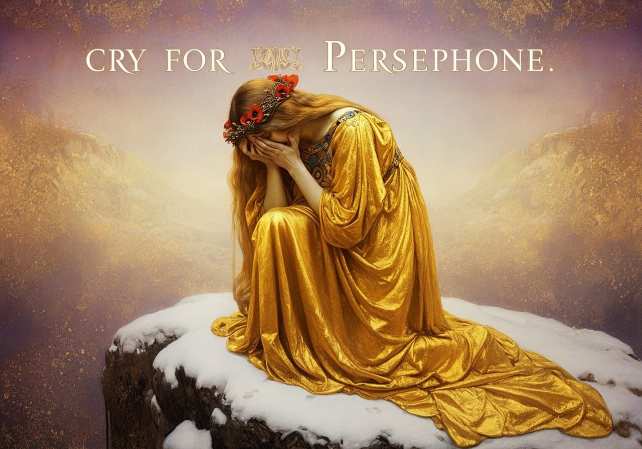 Golden Mourning in a Winter Landscape