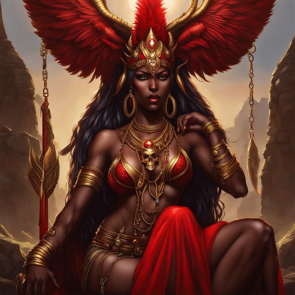 Atziri, Vaal Demon Queen in Tribal Style