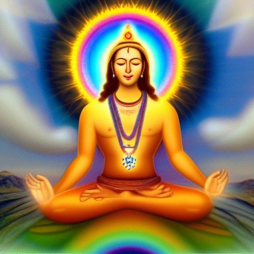 Divine Chakras and Rudraksha in Heavenly Light