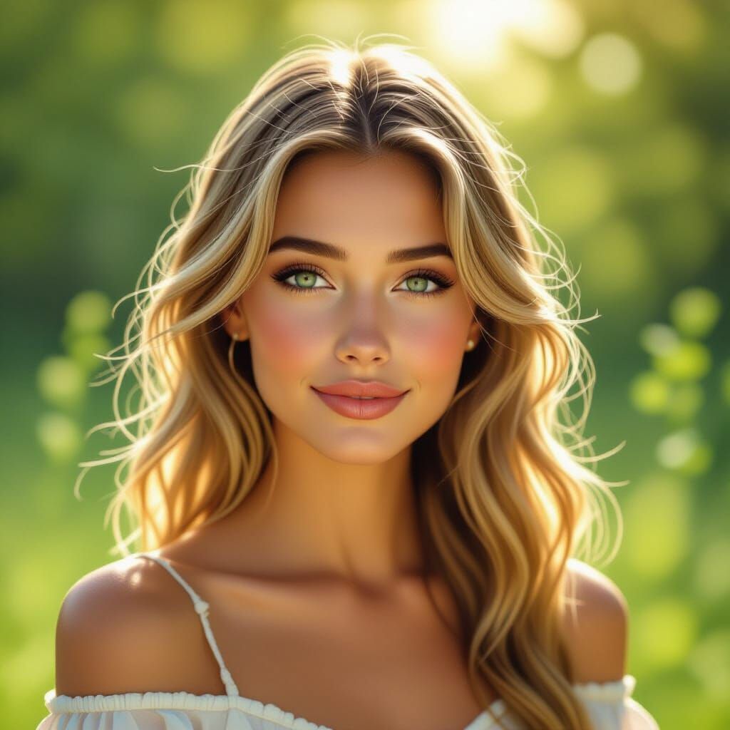 Beautiful Young Woman in James Gurney Style