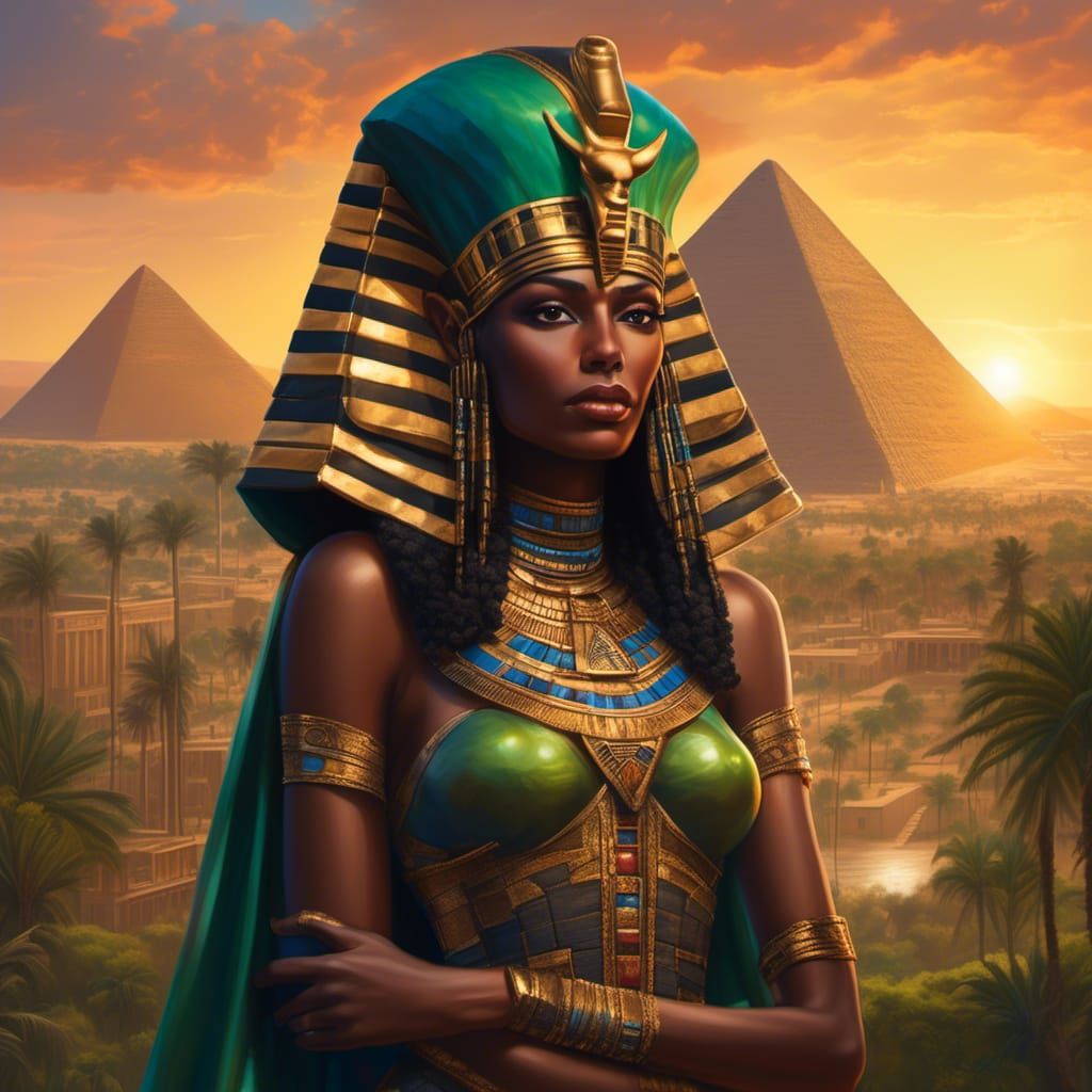 Egyptian Pharaoh Hatshepsut: Hyperrealistic Portrait