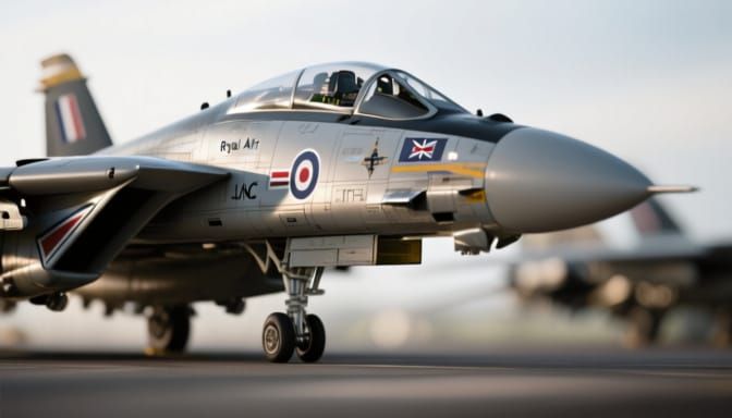 F-14 Tomcat with RAF Markings - Realistic DSLR Photo
