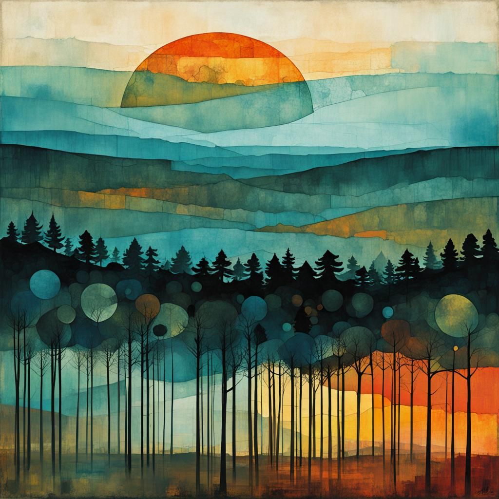 Abstract Dawn After Darkness, Fine Art Style