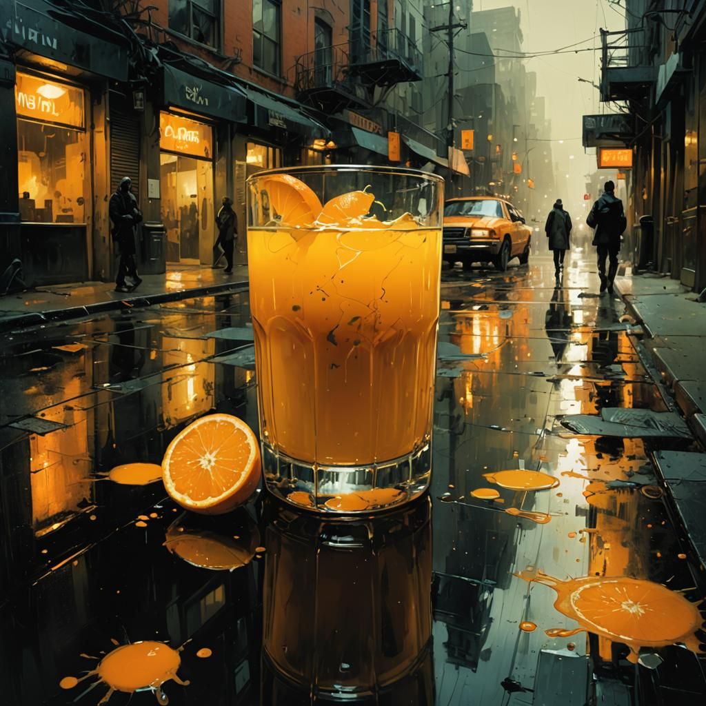 Eerie Bio Art Experiment with Orange Juice