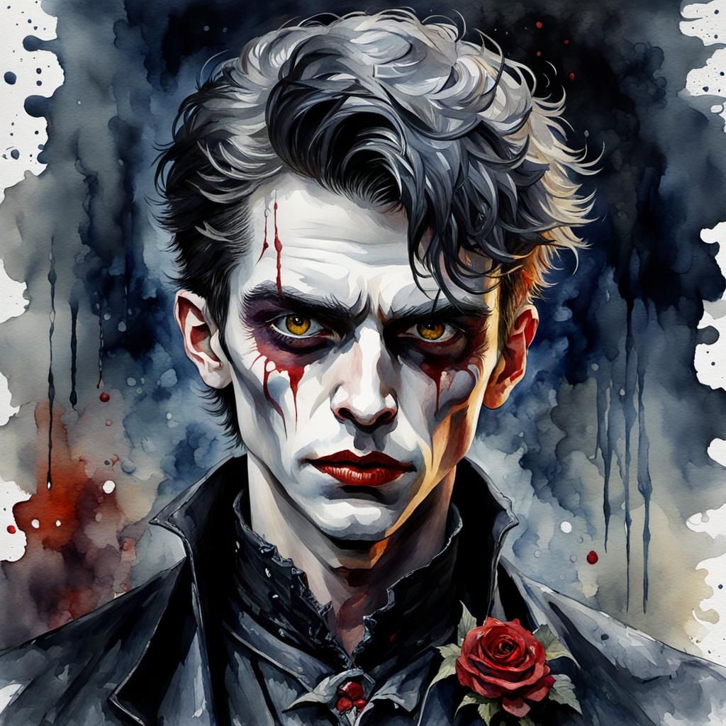 Watercolor Vampire Prince