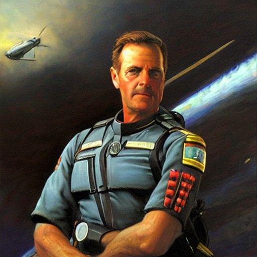 Captain Shepard Portrait in Oil Painting Style