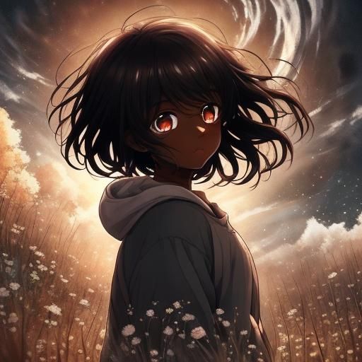 Cinematic Close-Up of Dark-Skinned Man in Golden Hour