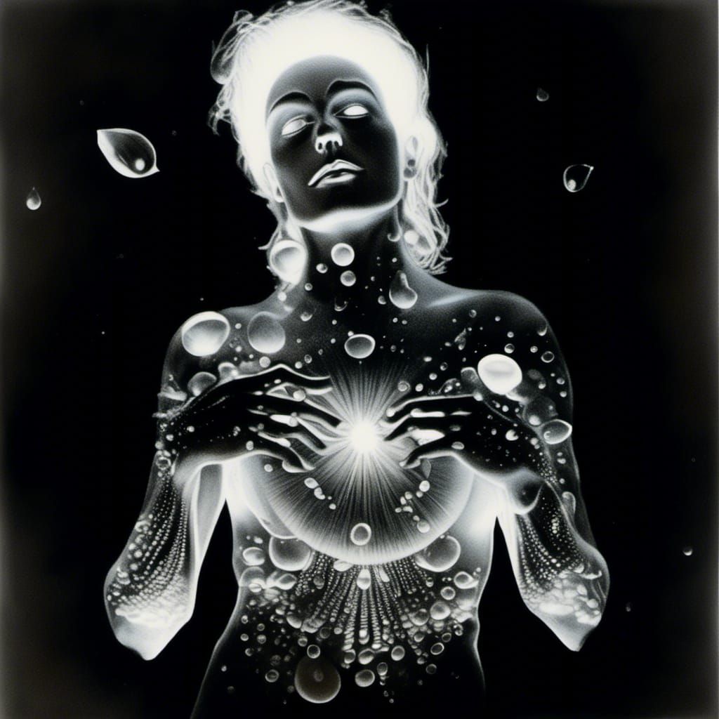 Dew Drops in Morning Light: A Surrealist Vision