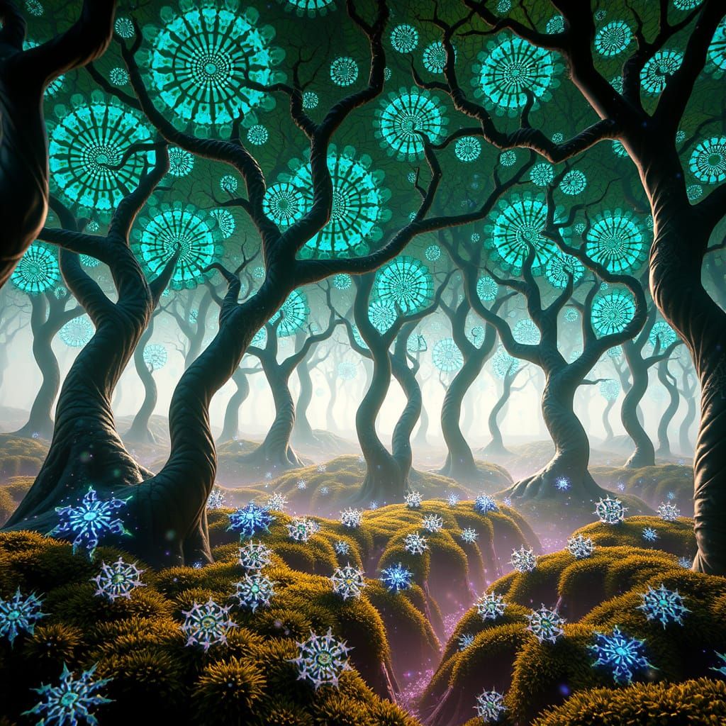 Surreal Forest of Endless Fractal Patterns