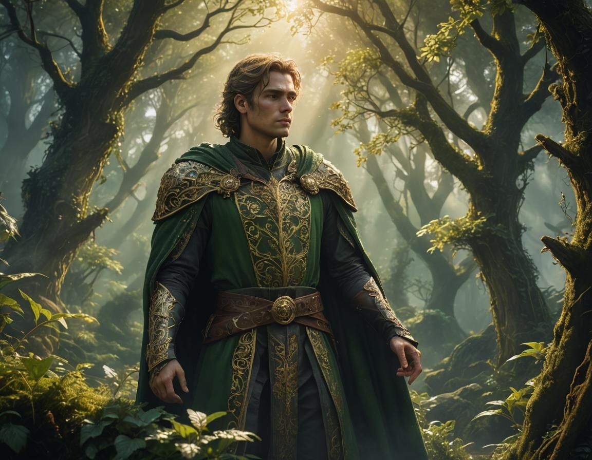 RPG Character in Magical Fairytale Landscape