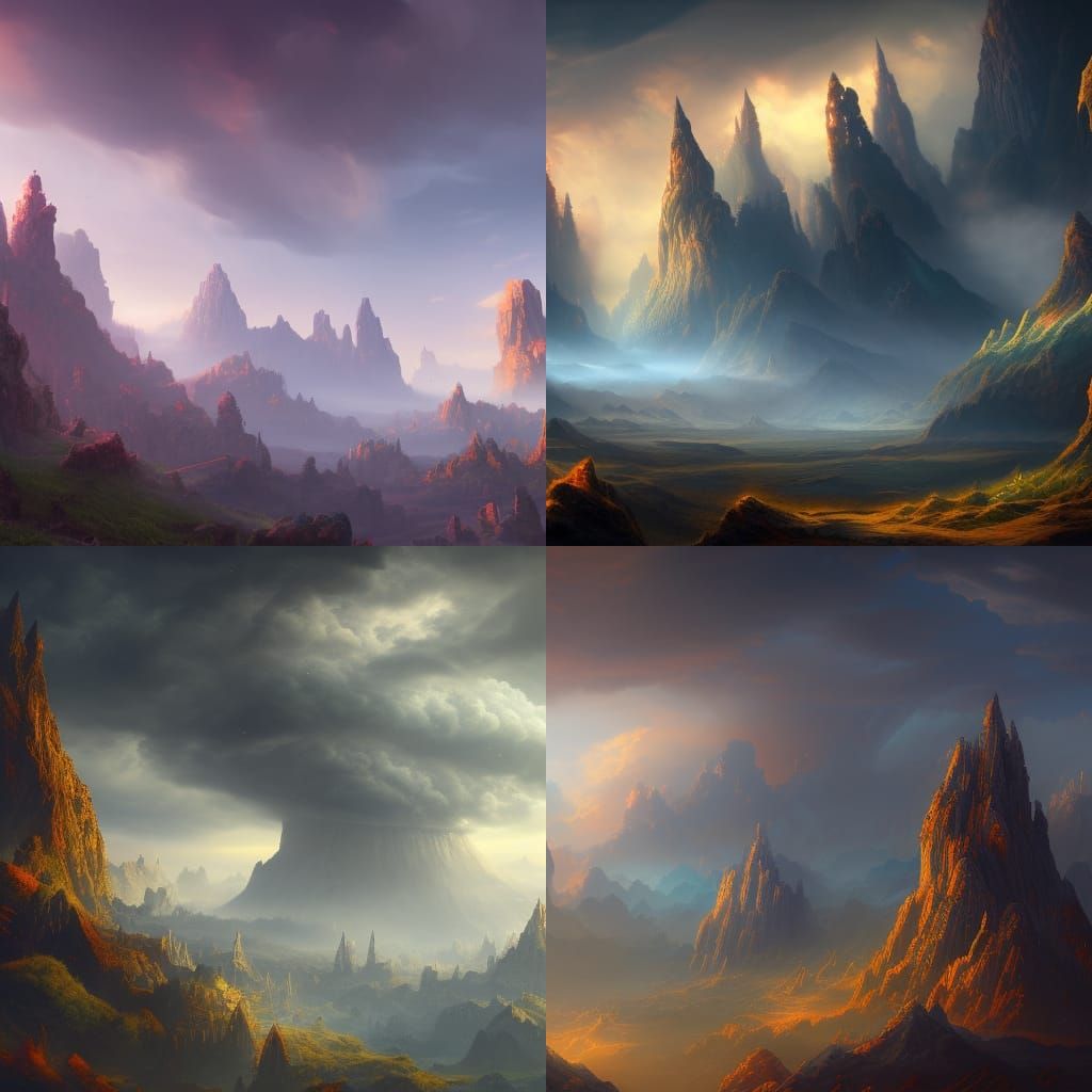 Fantastical Sky in Detailed Matte Painting Style